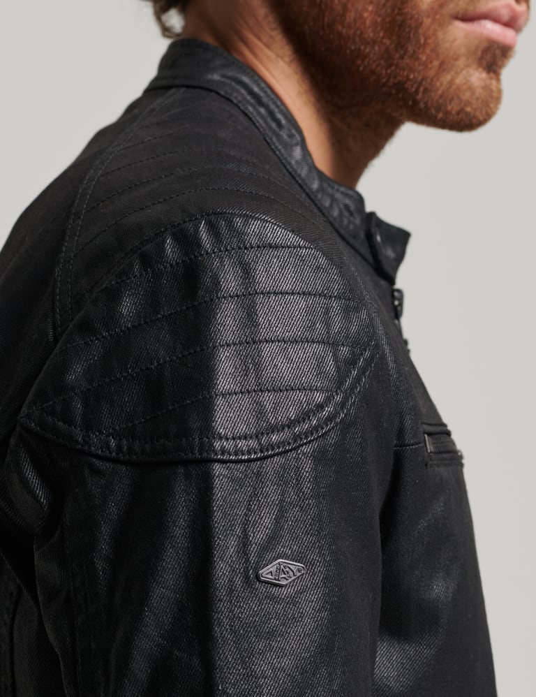 Denim Biker Jacket Superdry M S