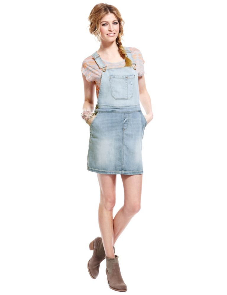 Denim Bleached Pinafore 4 of 5
