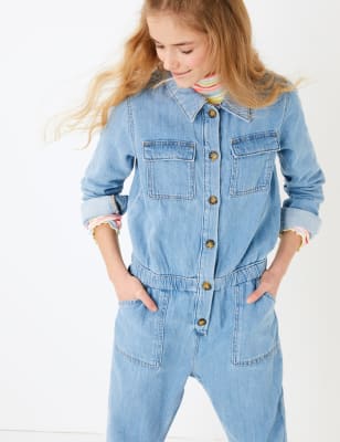 girls denim boiler suit