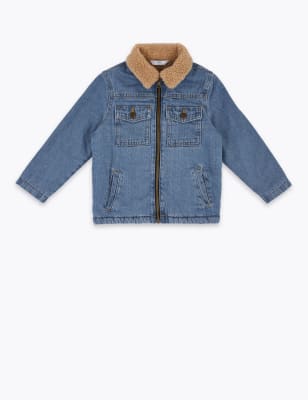 boys denim borg jacket