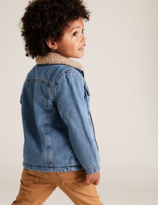 baby borg denim jacket