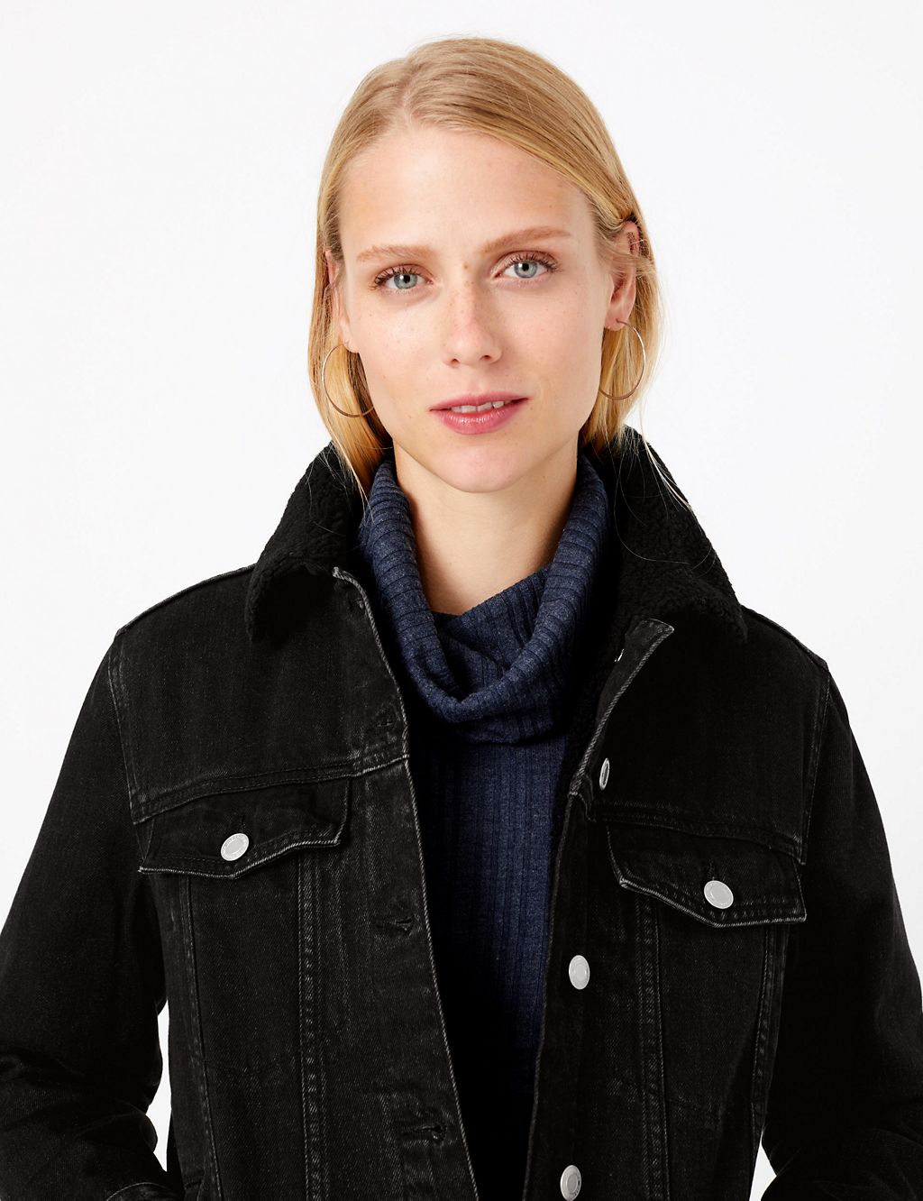 Denim Borg Lined Jacket | M&S Collection | M&S