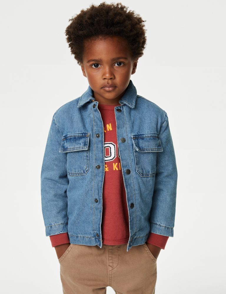 Denim Borg Lined Shacket (2-8 Yrs) | M&S Collection | M&S