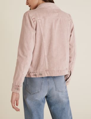 marks and spencer white denim jacket