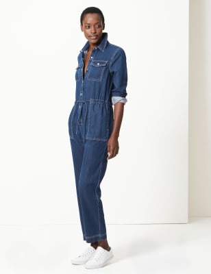 M&s denim cheap boiler suit