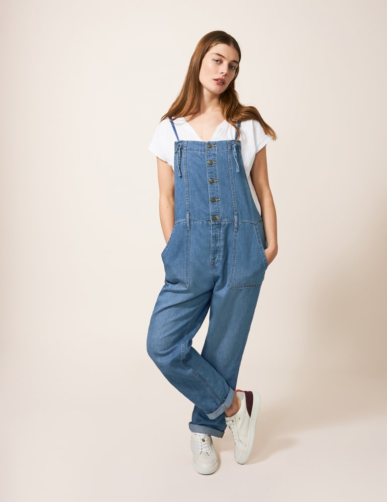 Button front dungarees hotsell