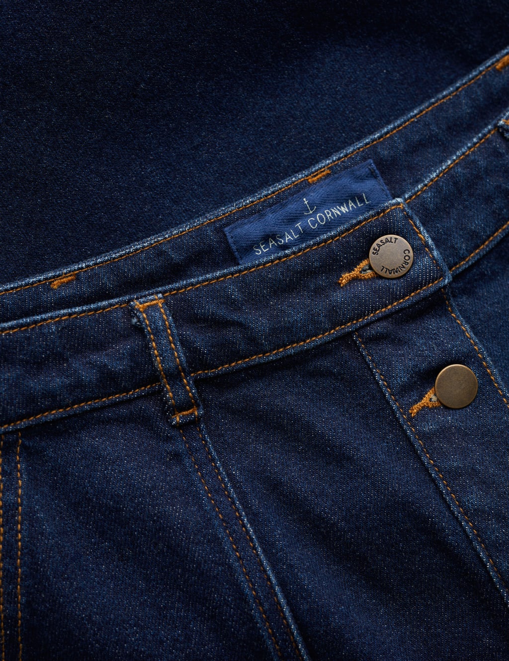 Denim Button Front Midi Pencil Skirt Seasalt Cornwall M&S