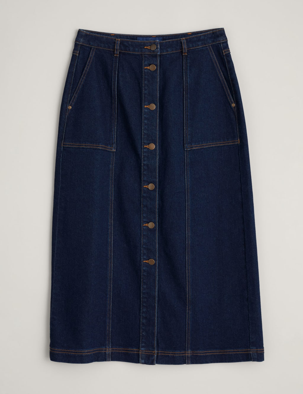 Denim Button Front Midi Pencil Skirt Seasalt Cornwall M&S