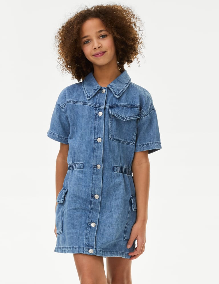 Denim Cargo Dress (6-16 Yrs) 3 of 4