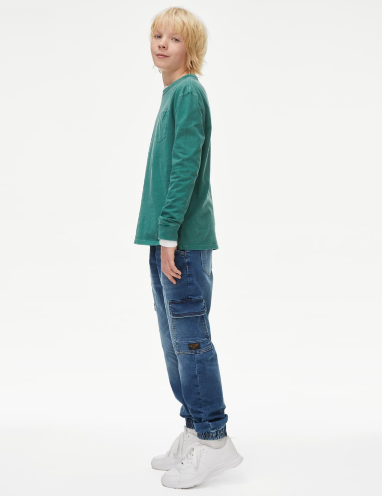 Denim Cargo Joggers 6 16 Yrs