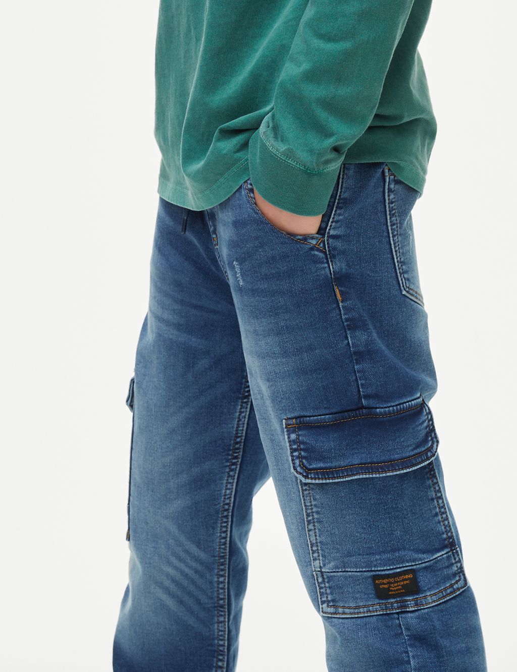 Denim Cargo Joggers (6-16 Yrs) | M&S Collection | M&S