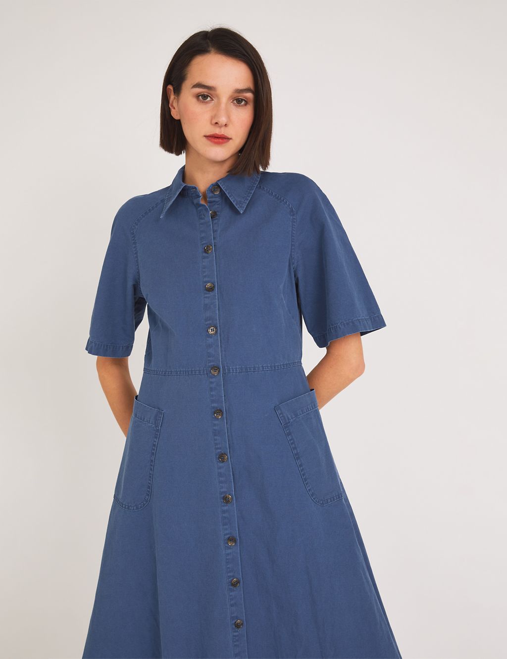 Denim Collared Midi Shirt Dress | Finery London | M&S