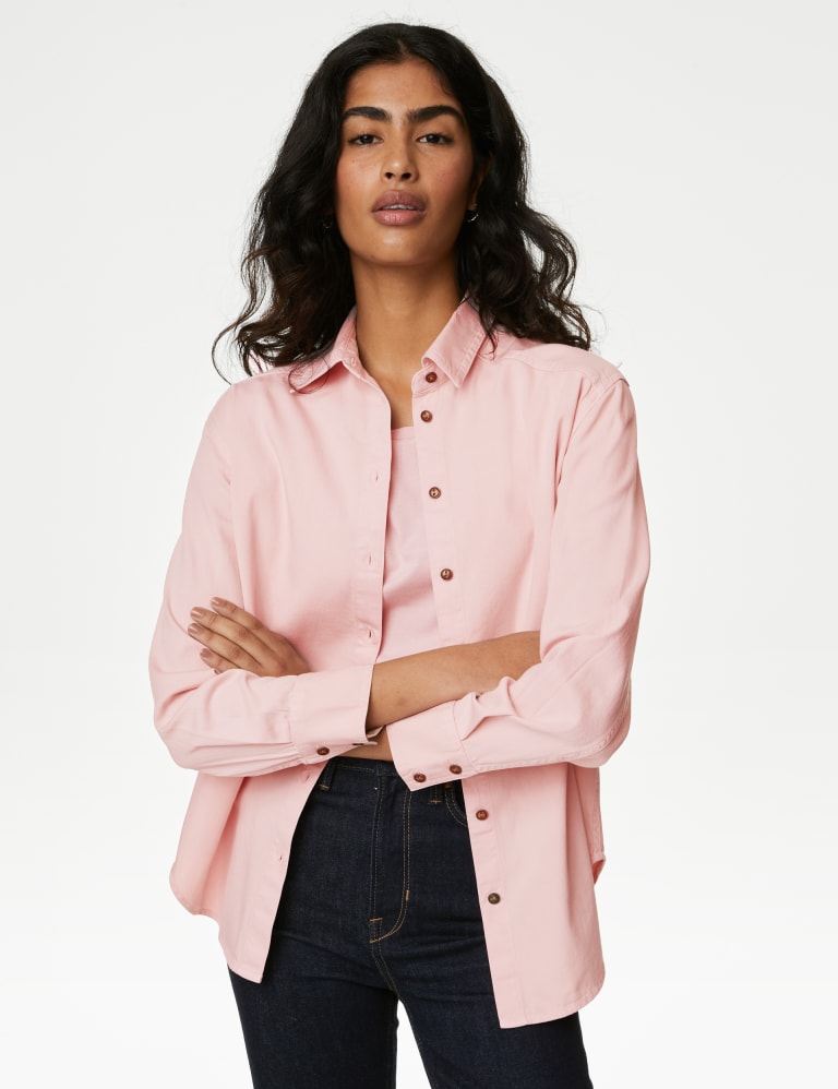 M&s ladies denim top shirt