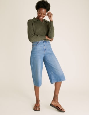 Denim culottes