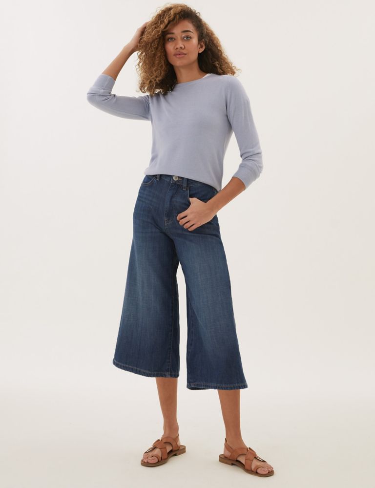Denim Cropped Culottes | M&S Collection | M&S