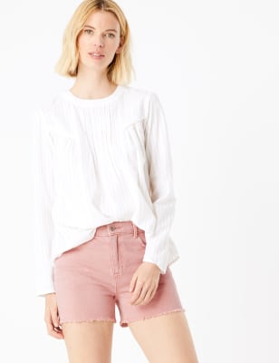 m&s womens denim shorts