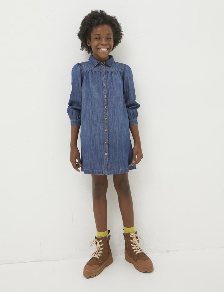 M&s denim dress top