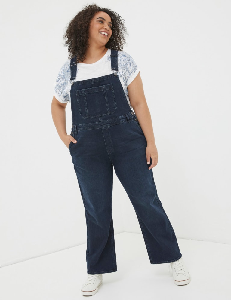 Buy Mid Blue Denim Mom Dungarees (3-16yrs) from Next USA