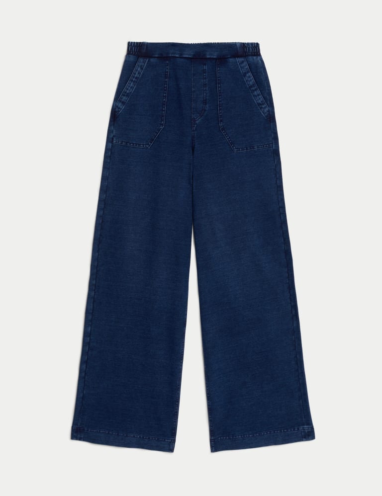 Elasticated-Waist Denim Trousers