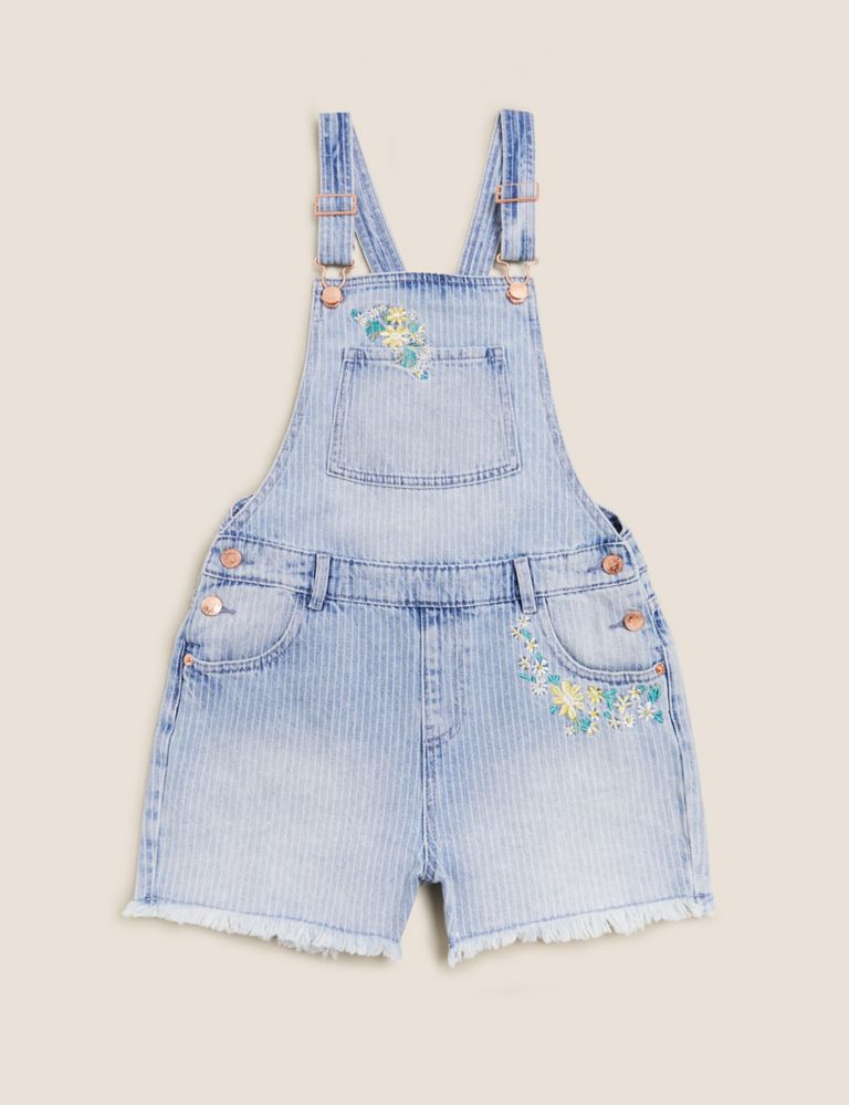 Denim Embroidered Dungarees (6-16 Yrs) 2 of 5