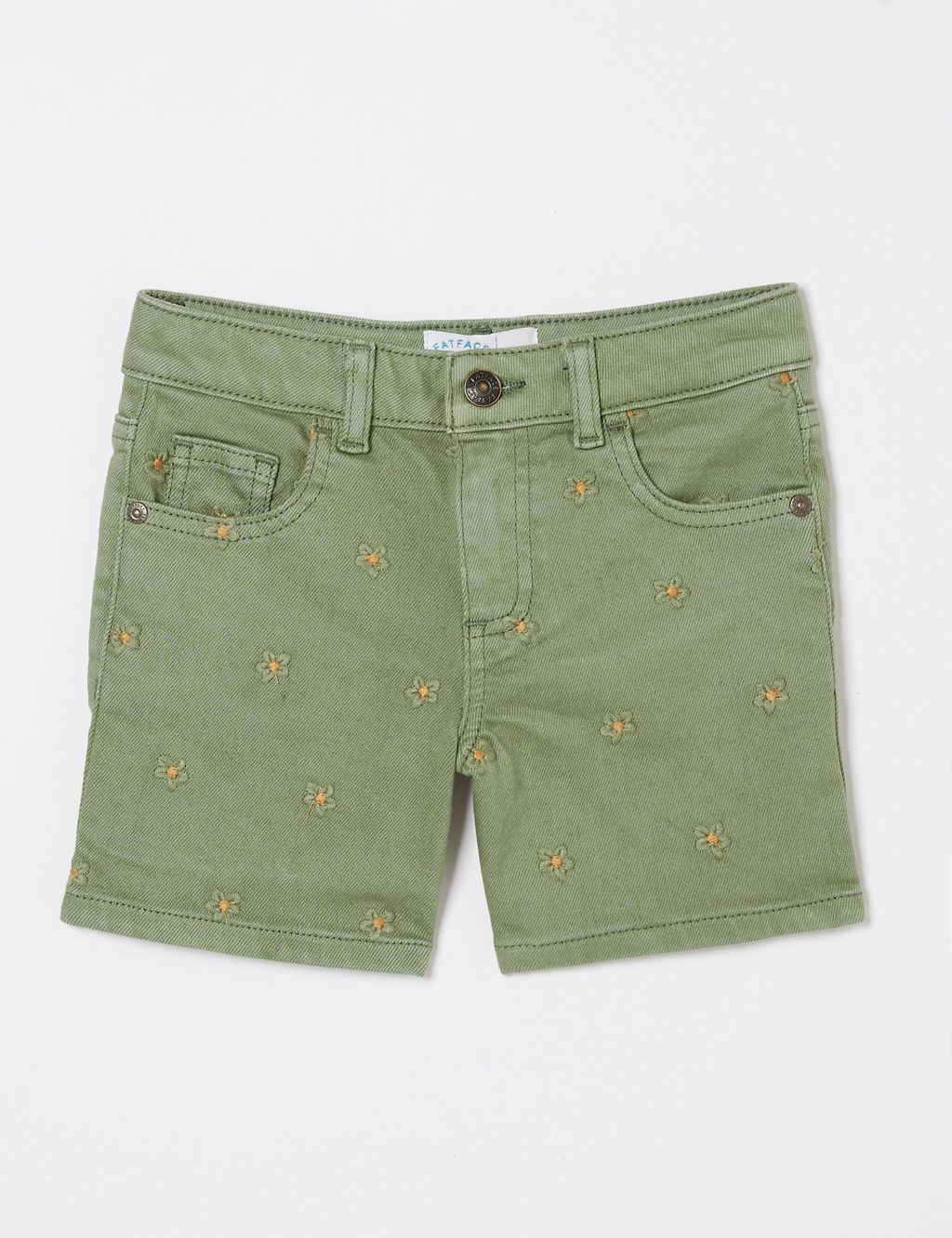 Denim Embroidered Shorts (3-13 Yrs) 1 of 4