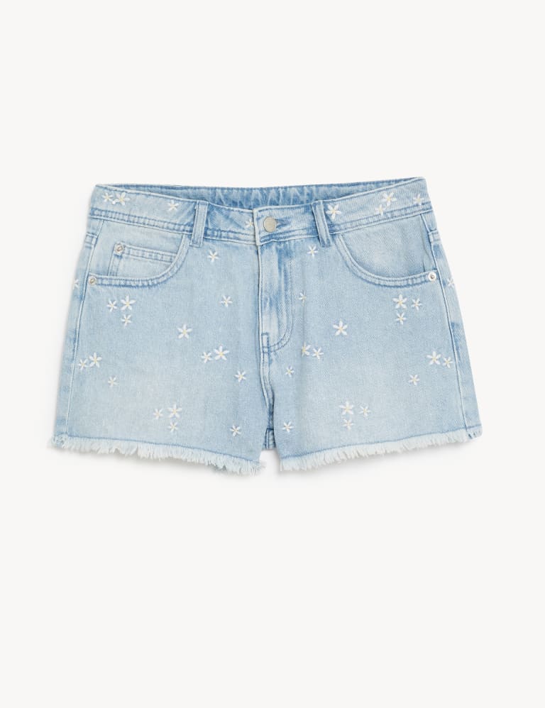 Women's embroidered store denim shorts