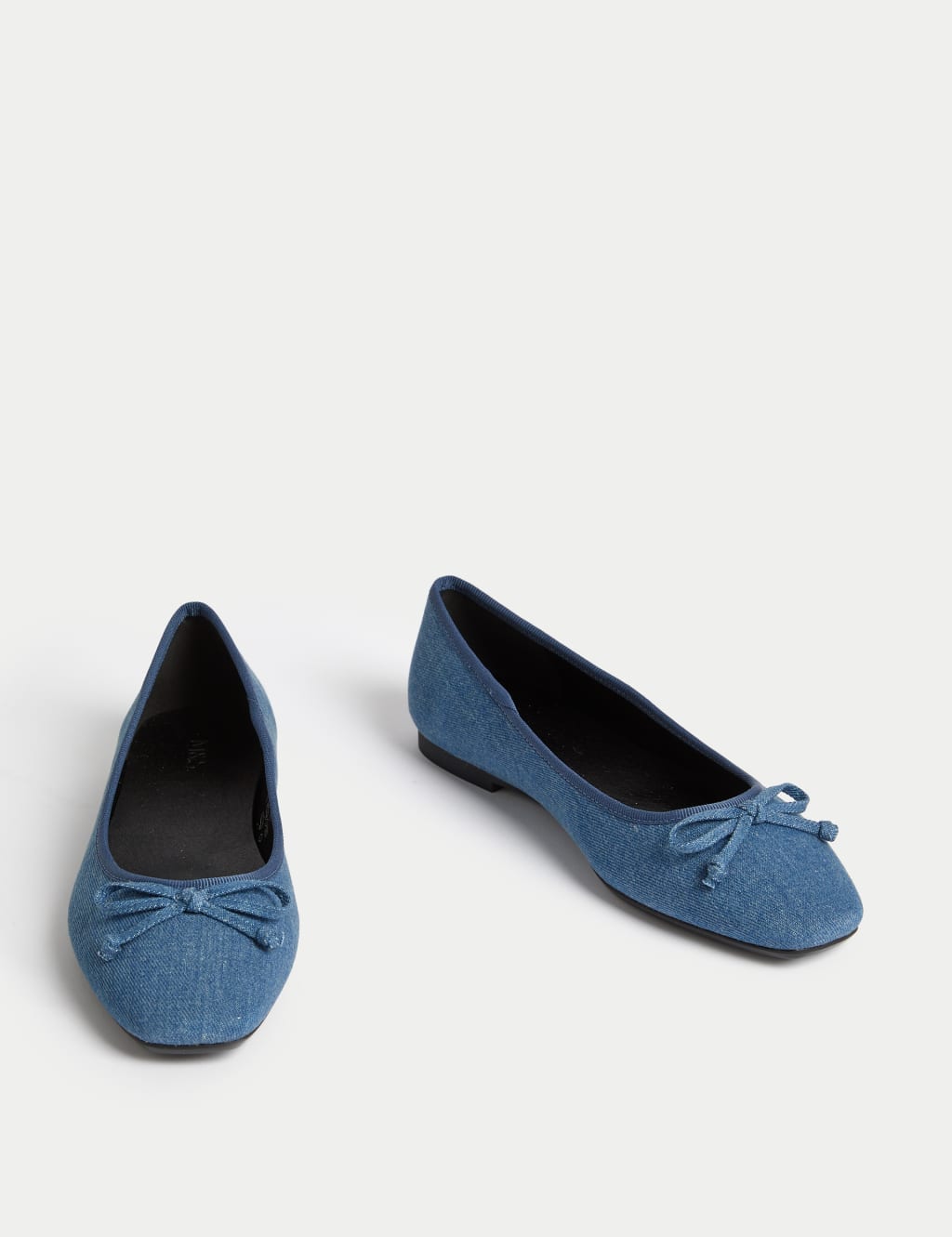 Denim flat shoes store