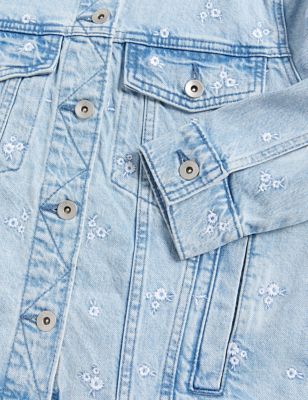 Denim Floral Embroidered Jacket | M&S Collection | M&S