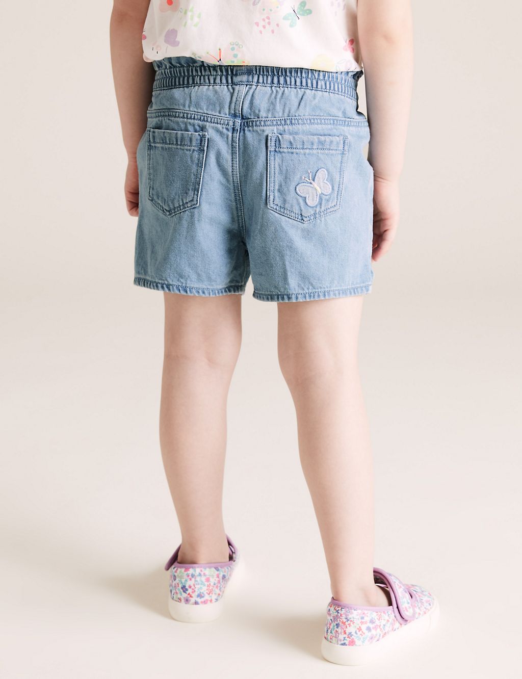 Denim Floral Embroidered Shorts (2-7 Yrs) 5 of 5