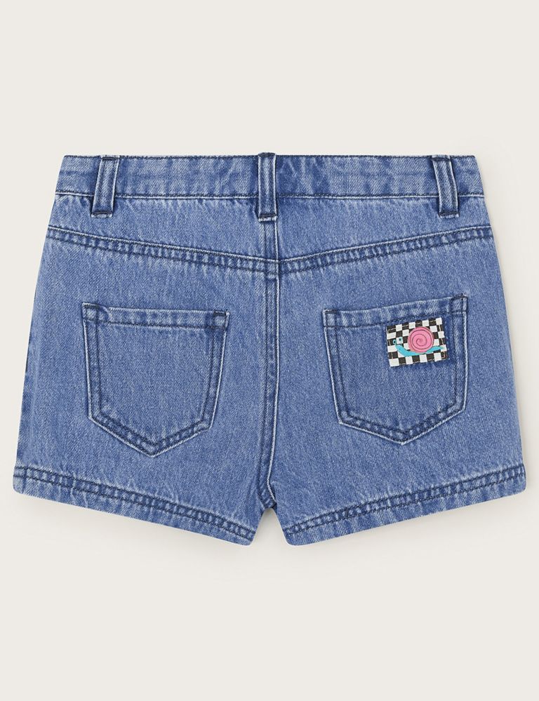 Denim Floral Embroidered Shorts (3-13 Yrs) 2 of 3