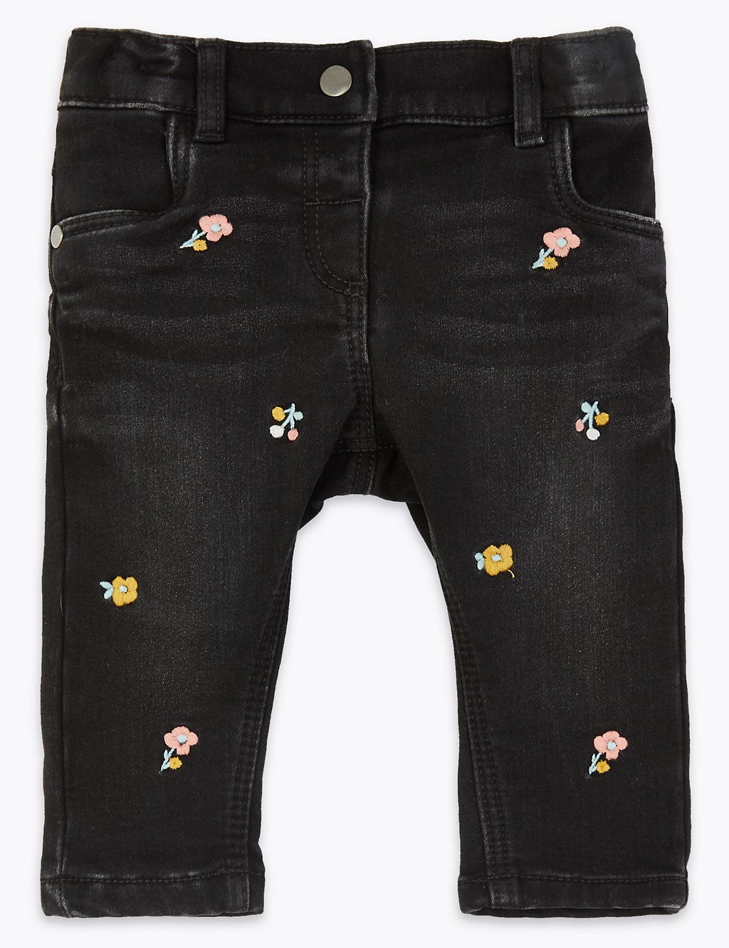 Denim Floral Jeans 3 of 3