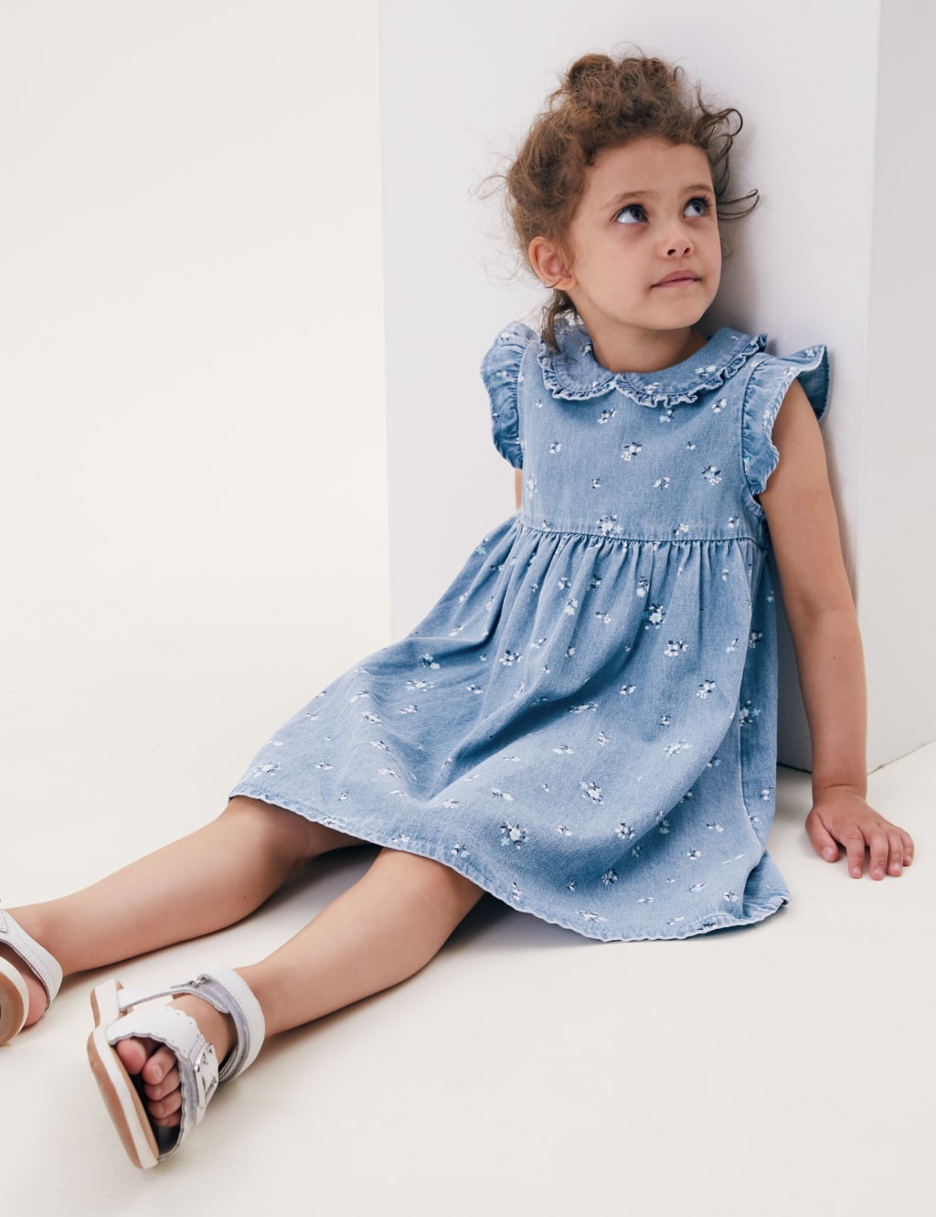Denim Floral Print Dress (2-7 Yrs) | M&S Collection | M&S