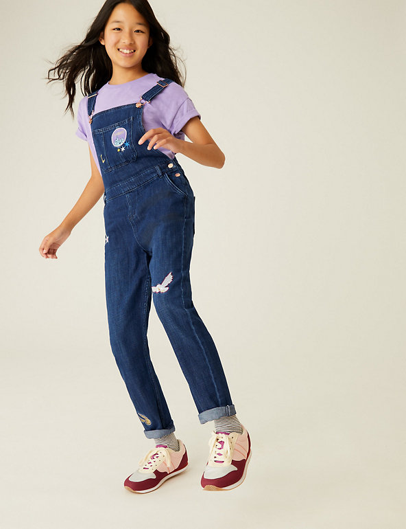 Denim 6-16 Yrs Denim Harry Potter™ Dungarees Marks & Spencer Girls Clothing Jeans 