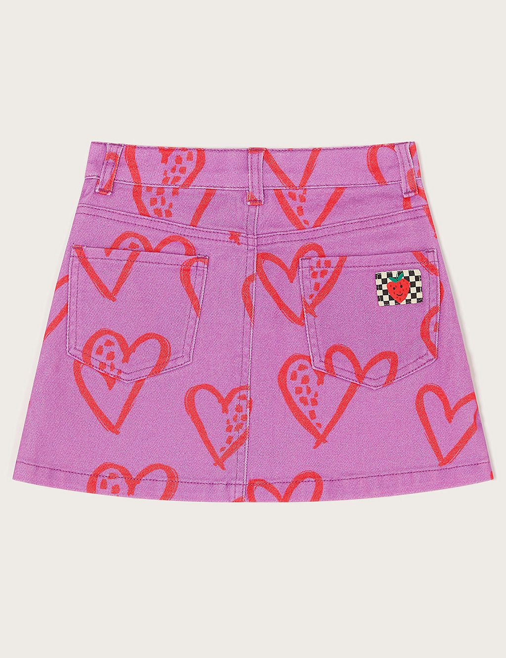 Denim Heart Print Skirt (3-13 Yrs) 2 of 3