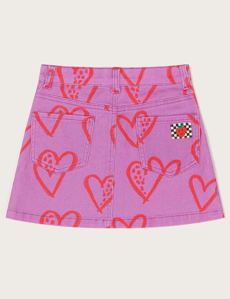 Denim Heart Print Skirt (3-13 Yrs) 3 of 3