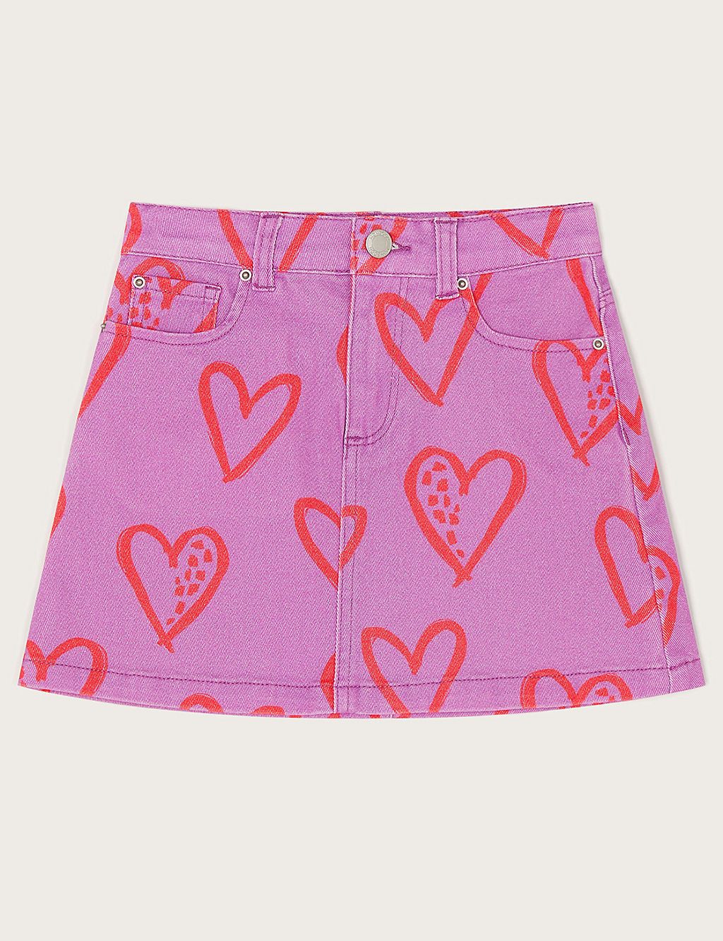 Denim Heart Print Skirt (3-13 Yrs) 3 of 3