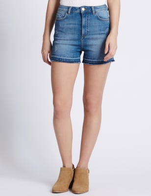 m&s denim shorts