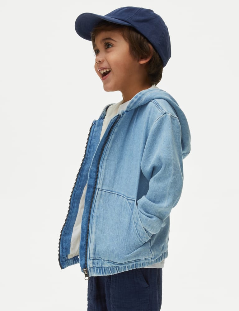 Denim Hooded Jacket 2 8 Yrs M S Collection M S