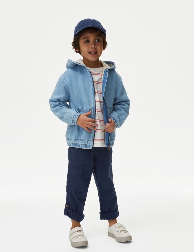 Buy Denim Hooded Jacket (2-8 Yrs) | M&S Collection | M&S