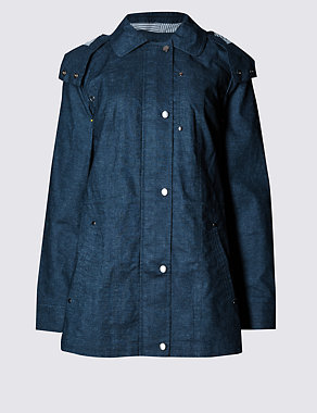 Denim Hooded Parka with Stormwear™ Image 2 of 5