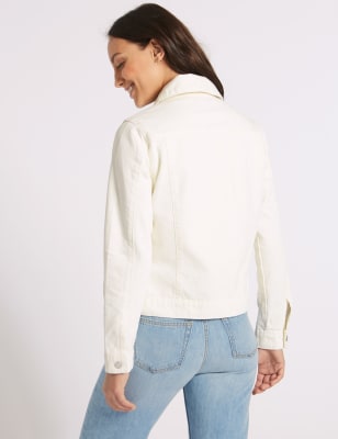 White denim jacket marks and outlet spencer