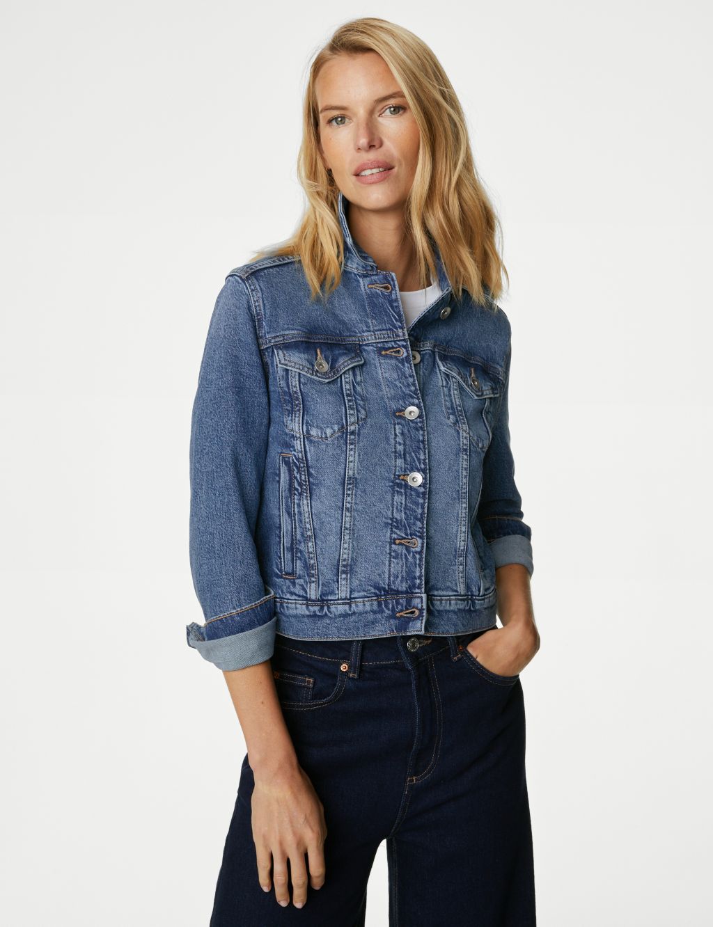 Buy Denim Jacket with Stretch | M&S Collection | M&S