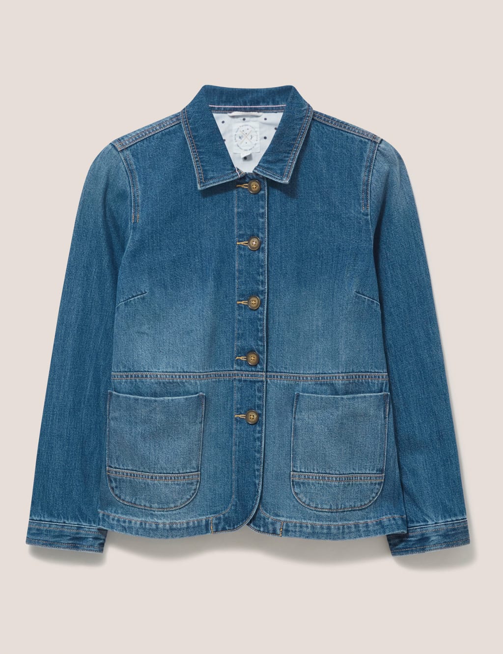 Marks and spencer white denim jacket sale