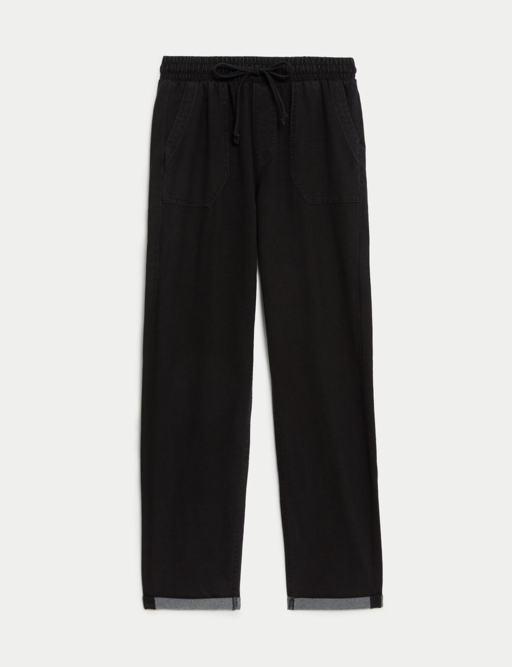 Denim Jersey Straight Leg Trousers | M&S Collection | M&S