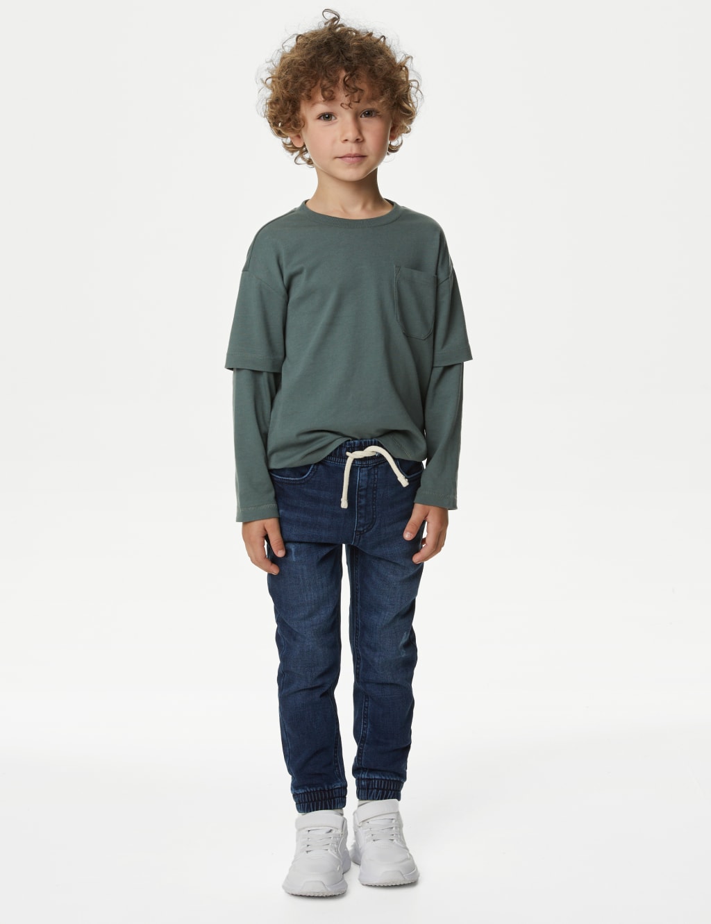 Kids denim joggers hotsell