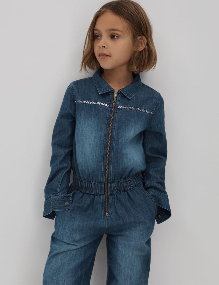 Jean jumpsuit kids shop