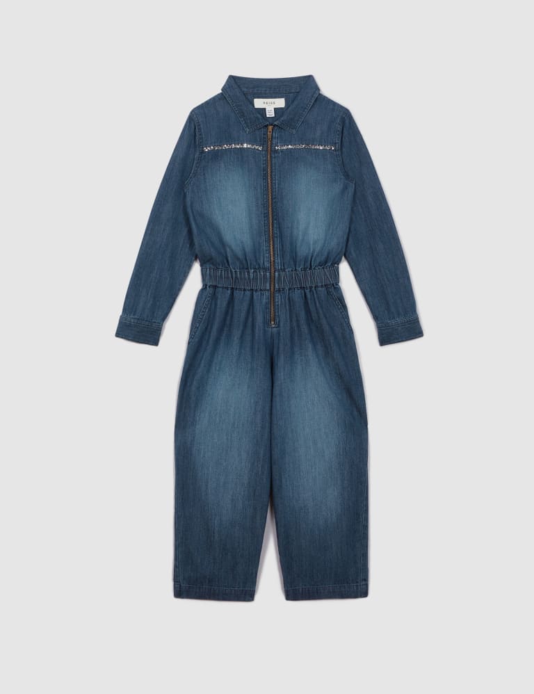 Denim Jumpsuit (4-14 Yrs) 2 of 5