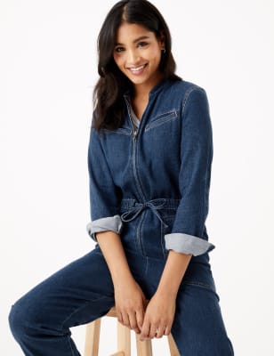 M&s store denim jumpsuit