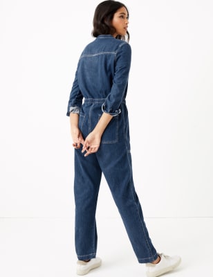 M and s store denim boiler suit