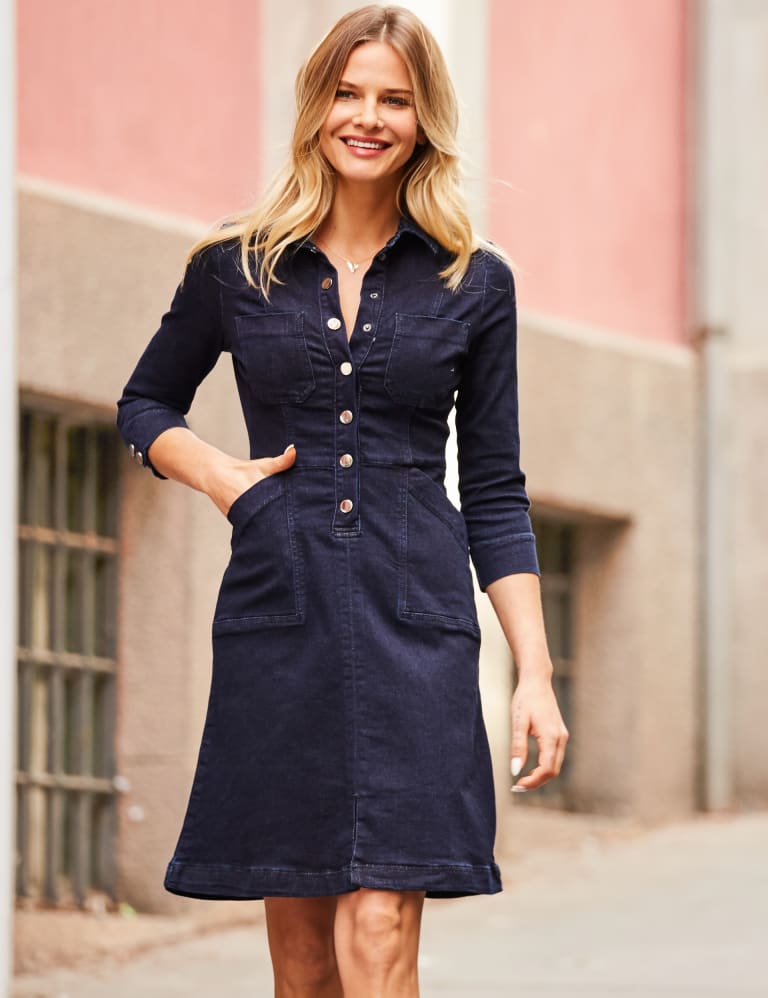 Knee length shirt dress uk top